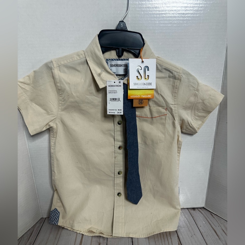 Sovereign Code Child’s  Beige Short Sleeve Shirt